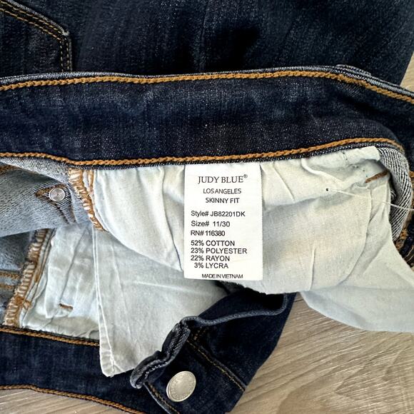 Judy Blue Jeans Skinny Fit Jeans Dark Wash Women's Size 11/30 - Picture 11 of 13